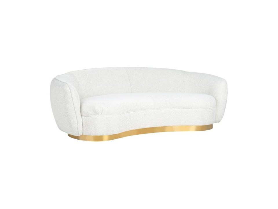 RICHMOND sofa WAYLON BOUCLE - biała, podstawa złota - Richmond Interiors